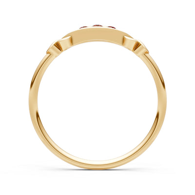 Dainty Graduated Scroll 5-Stone Ring