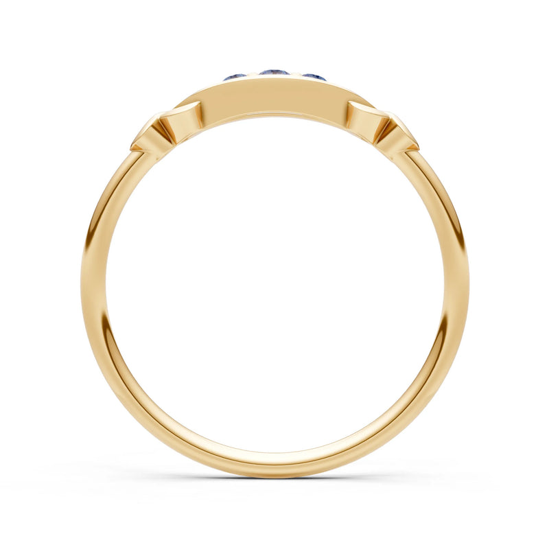 Dainty Graduated Scroll 5-Stone Ring