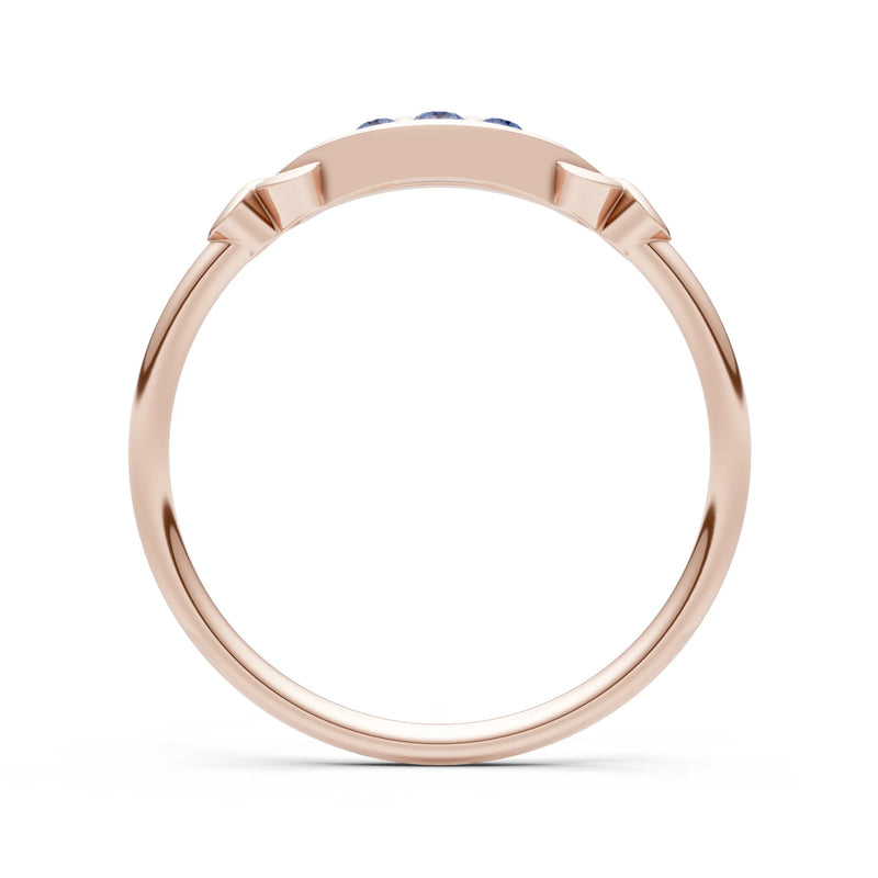 Dainty Graduated Scroll 5-Stone Ring