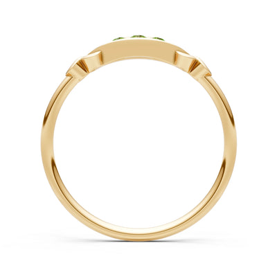Dainty Graduated Scroll 5-Stone Ring