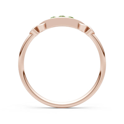 Dainty Graduated Scroll 5-Stone Ring