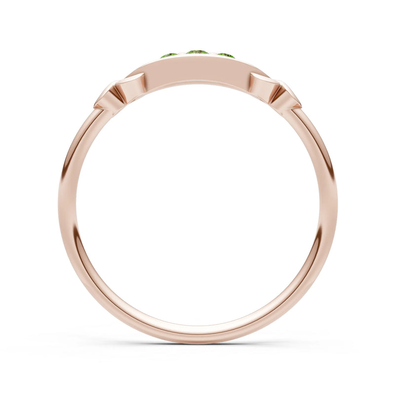 Dainty Graduated Scroll 5-Stone Ring