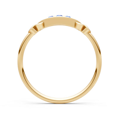 Dainty Graduated Scroll 5-Stone Ring