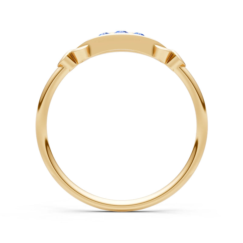Dainty Graduated Scroll 5-Stone Ring