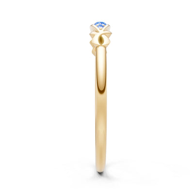 Dainty Graduated Scroll 5-Stone Ring