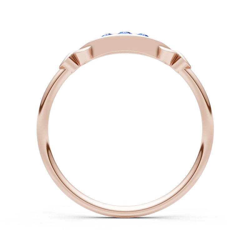 Dainty Graduated Scroll 5-Stone Ring