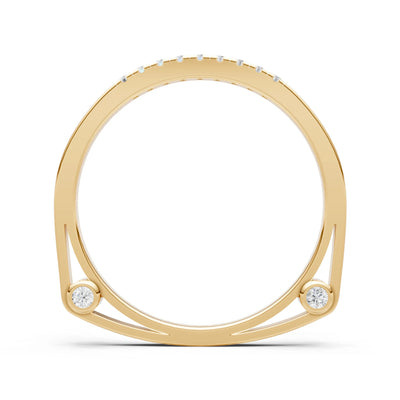 Dainty Euro Shank Pavé Band – Round