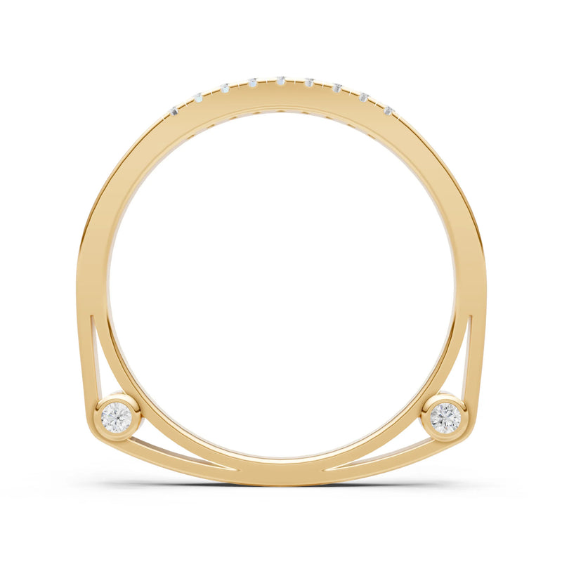 Dainty Euro Shank Pavé Band – Round