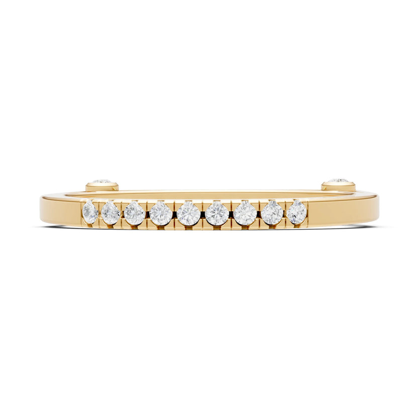 Dainty Euro Shank Pavé Band – Round