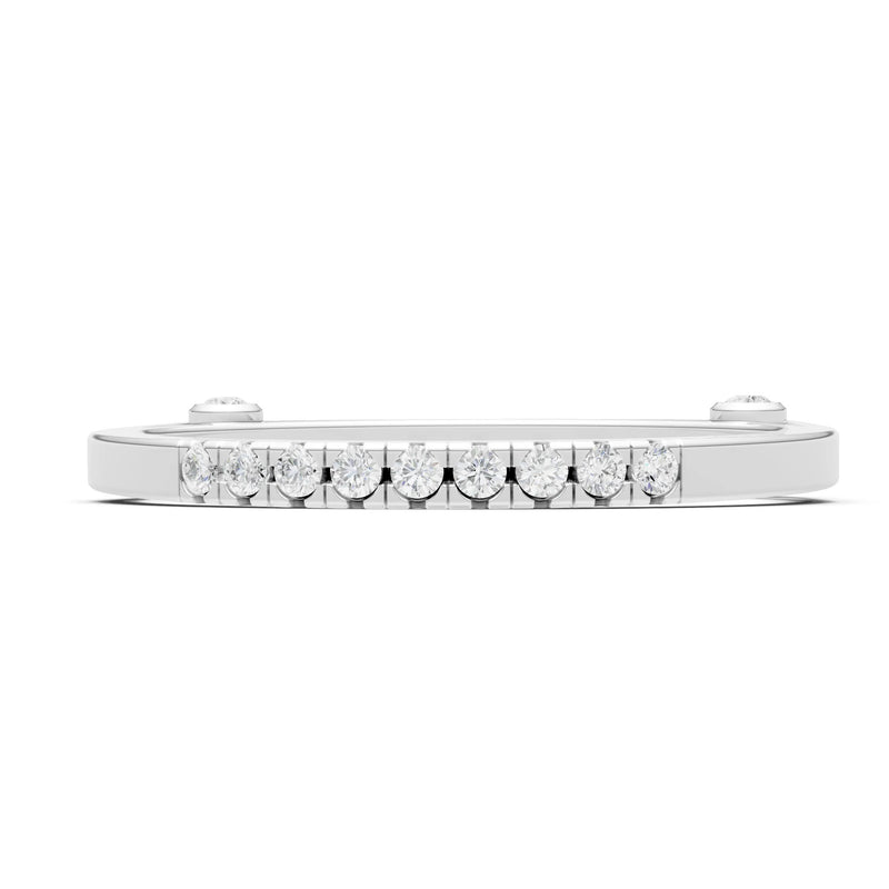 Dainty Euro Shank Pavé Band – Round