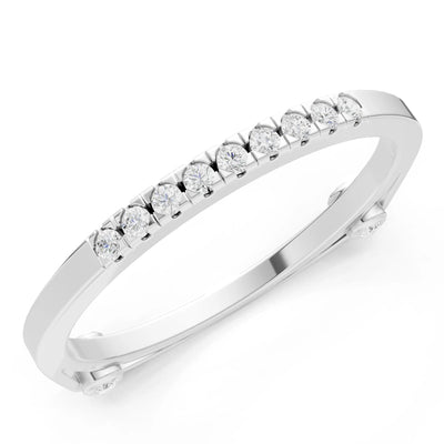 Dainty Euro Shank Pavé Band – Round