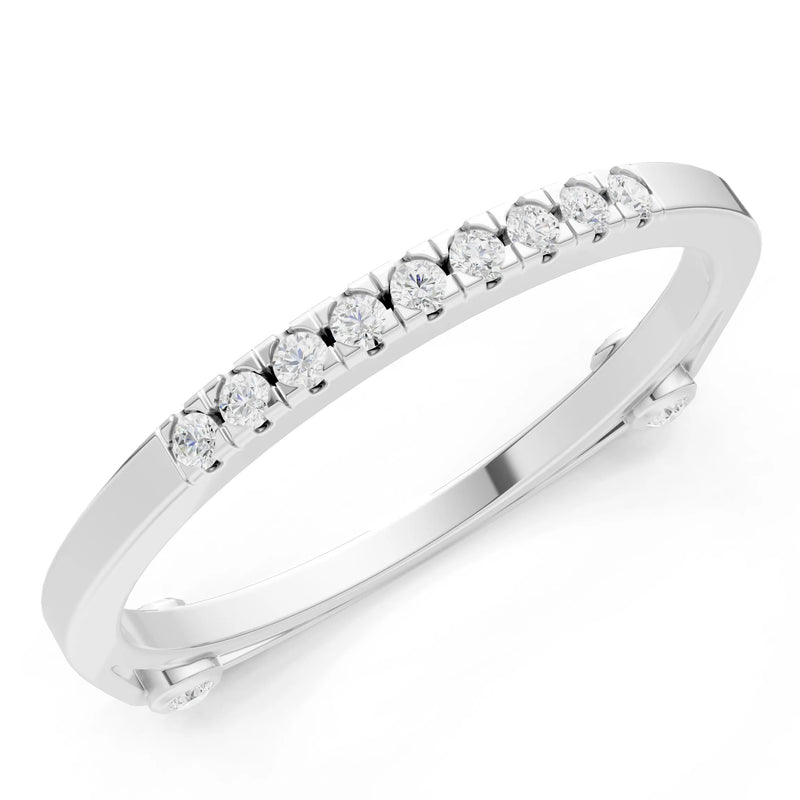 Dainty Euro Shank Pavé Band – Round