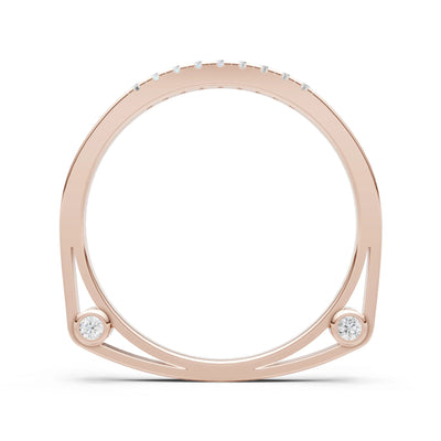 Dainty Euro Shank Pavé Band – Round