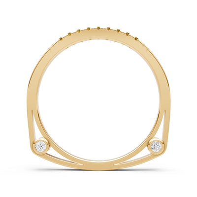 Dainty Euro Shank Pavé Band – Round
