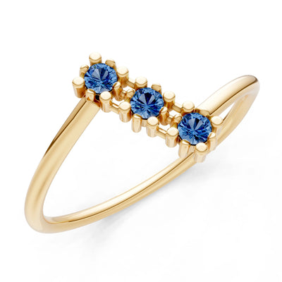 London Blue Topaz Dainty Triple Cluster