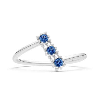 London Blue Topaz Dainty Triple Cluster