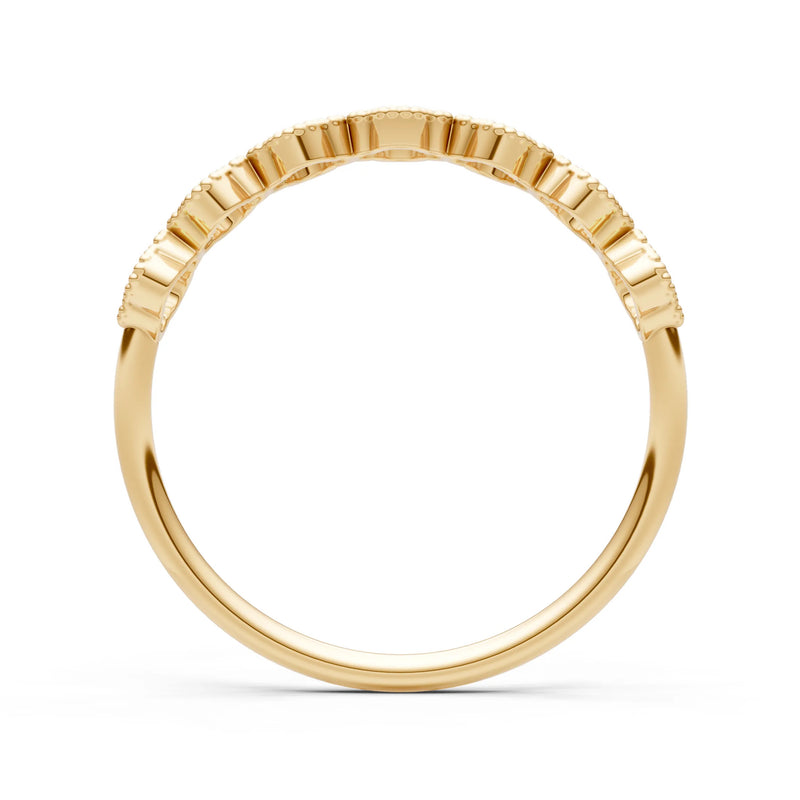Dainty Floral Cluster 7-Stone Half Band – Round