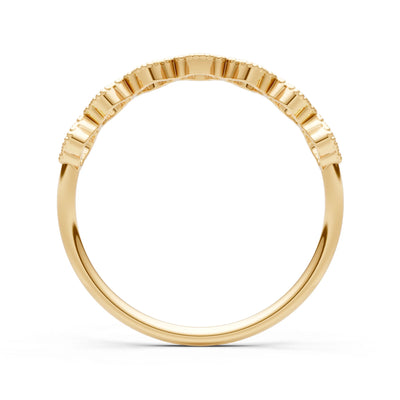 Dainty Floral Cluster 7-Stone Half Band – Round