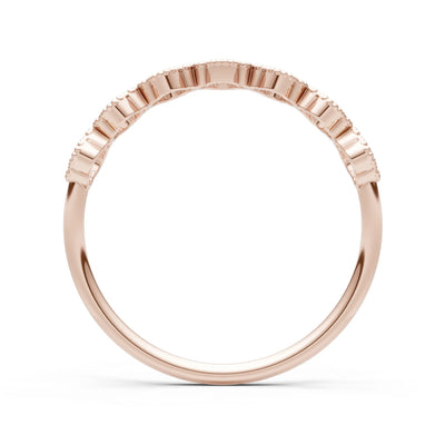 Dainty Floral Cluster 7-Stone Half Band – Round