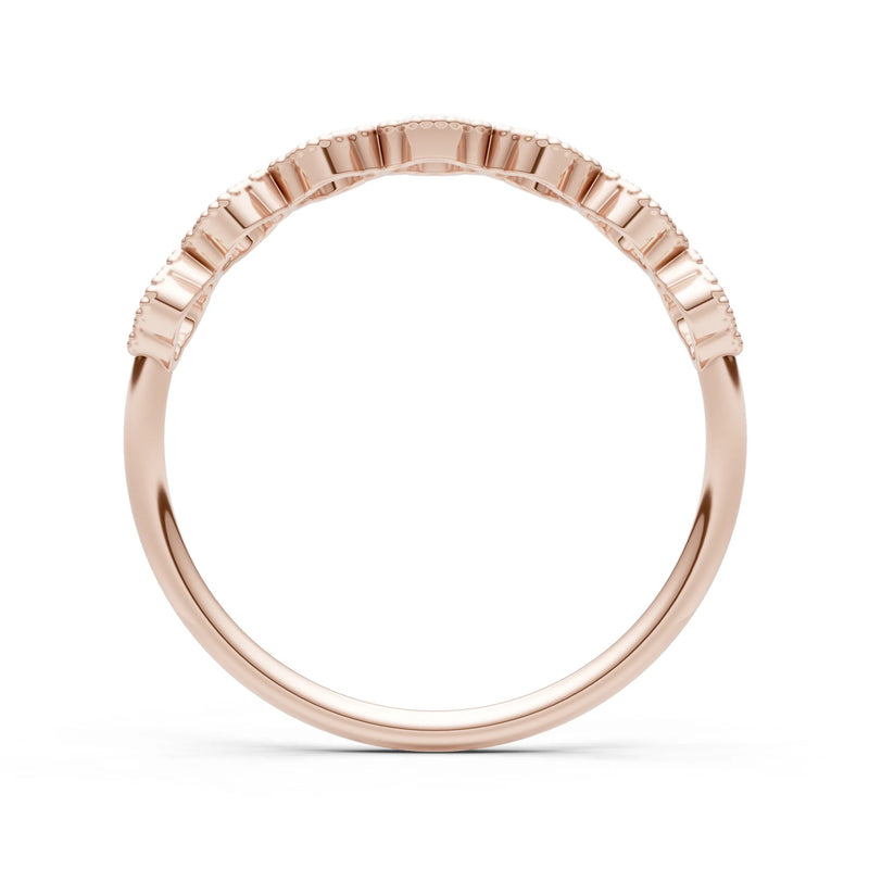 Dainty Floral Cluster 7-Stone Half Band – Round