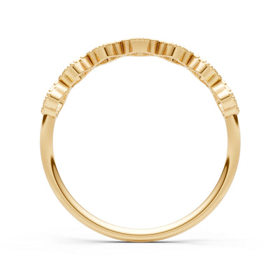 Dainty Floral Cluster 7-Stone Half Band – Round