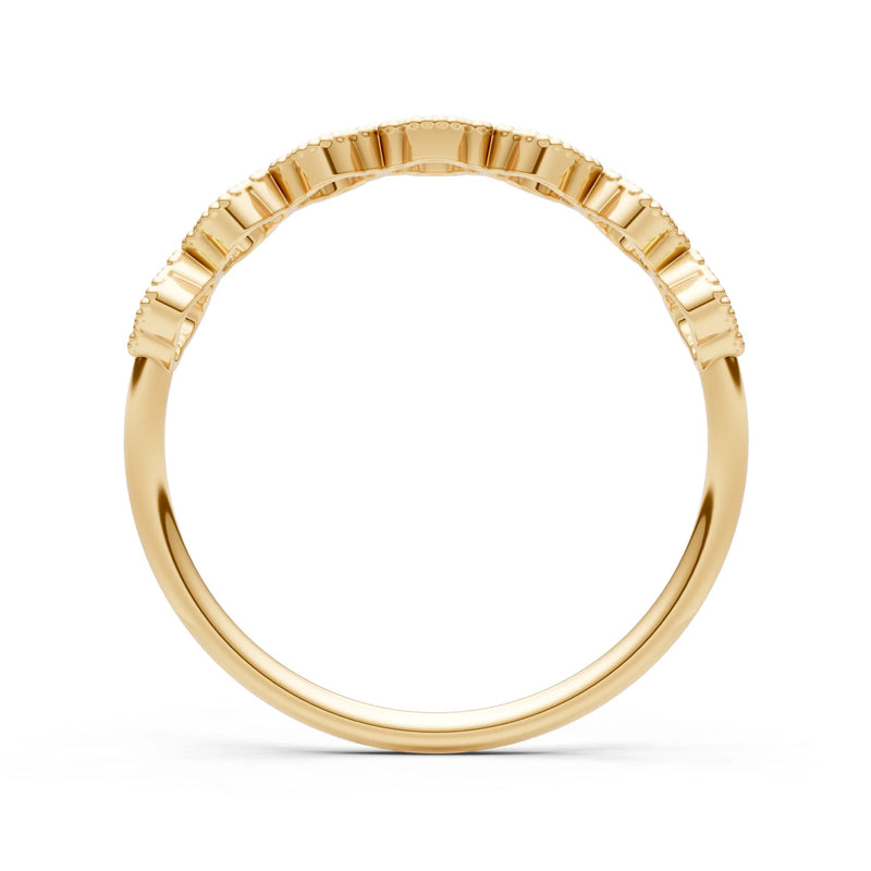 Dainty Floral Cluster 7-Stone Half Band – Round