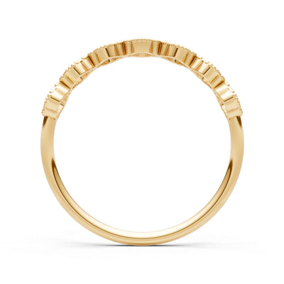 Dainty Floral Cluster 7-Stone Half Band – Round