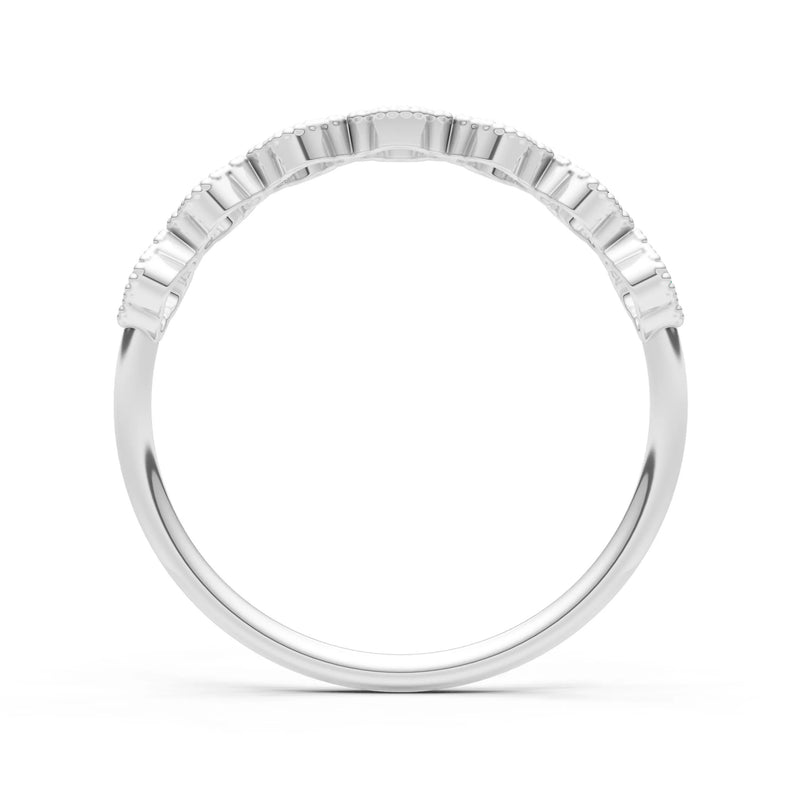 Dainty Floral Cluster 7-Stone Half Band – Round
