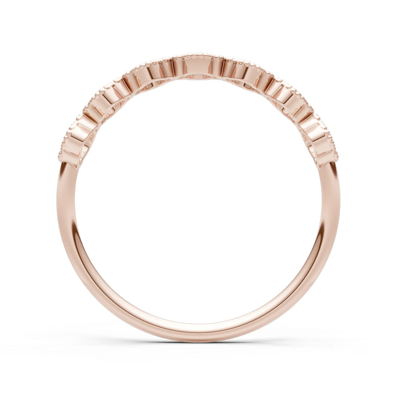 Dainty Floral Cluster 7-Stone Half Band – Round