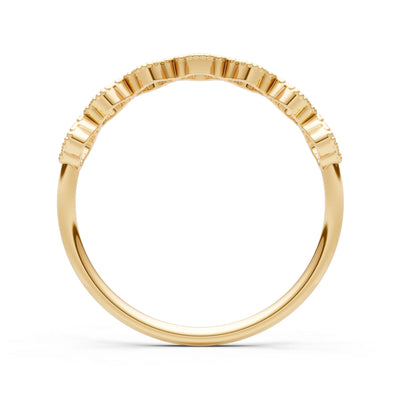 Dainty Floral Cluster 7-Stone Half Band – Round