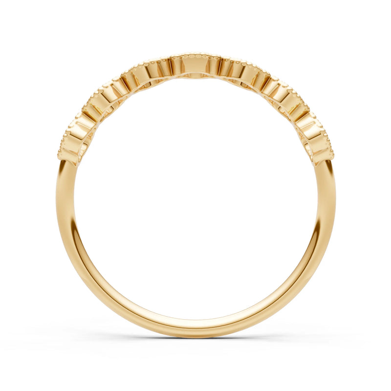 Dainty Floral Cluster 7-Stone Half Band – Round