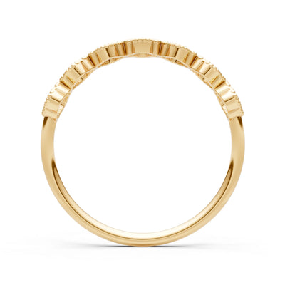 Dainty Floral Cluster 7-Stone Half Band – Round