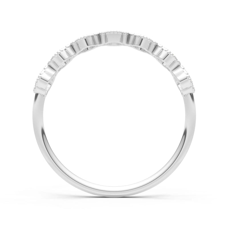 Dainty Floral Cluster 7-Stone Half Band – Round
