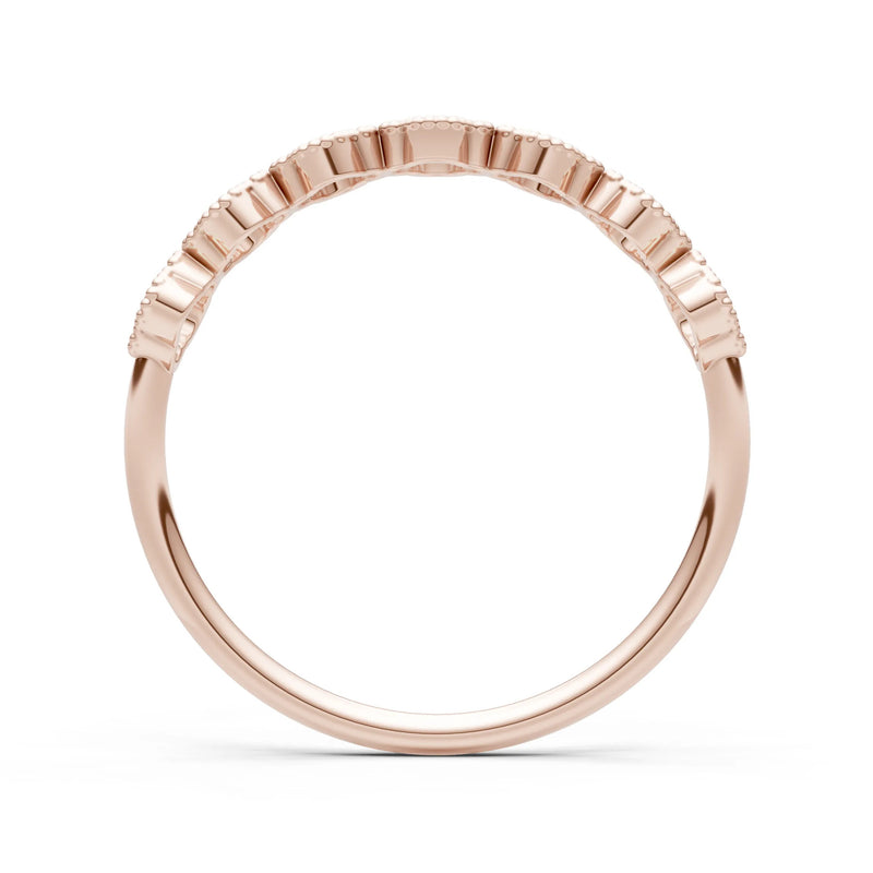 Dainty Floral Cluster 7-Stone Half Band – Round