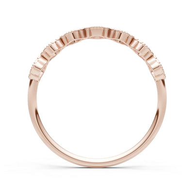 Dainty Floral Cluster 7-Stone Half Band – Round