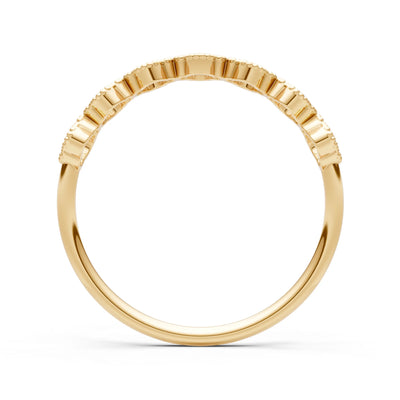 Dainty Floral Cluster 7-Stone Half Band – Round