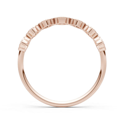 Dainty Floral Cluster 7-Stone Half Band – Round