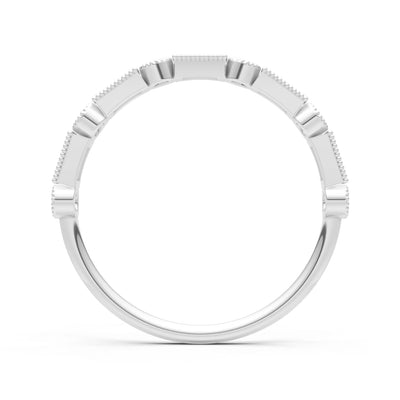 Dainty Alternating Gemstone Band - Baguette & Round