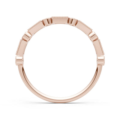 Dainty Alternating Gemstone Band - Baguette & Round