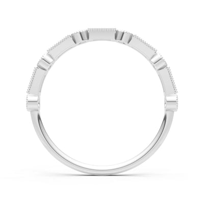 Dainty Alternating Gemstone Band - Baguette & Round