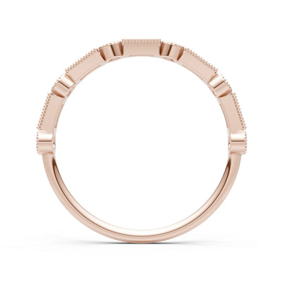 Dainty Alternating Gemstone Band - Baguette & Round