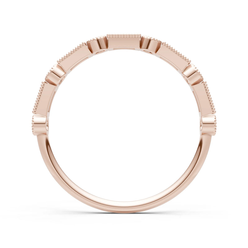 Dainty Alternating Gemstone Band - Baguette & Round
