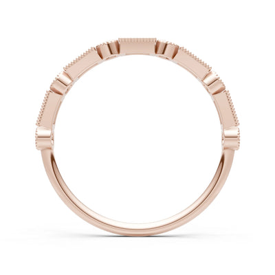Dainty Alternating Gemstone Band - Baguette & Round