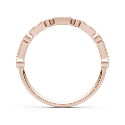 Dainty Alternating Gemstone Band - Baguette & Round