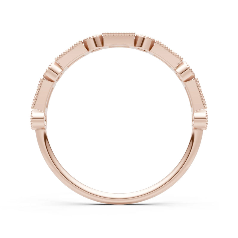 Dainty Alternating Gemstone Band - Baguette & Round