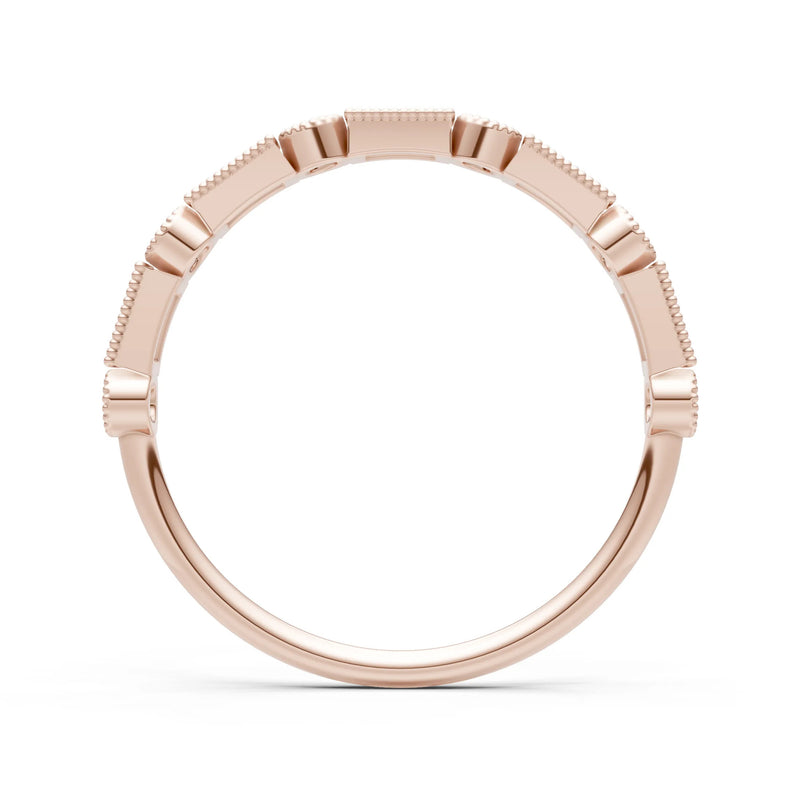 Dainty Alternating Gemstone Band - Baguette & Round