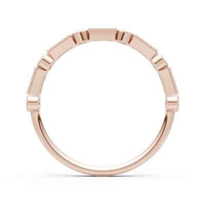 Dainty Alternating Gemstone Band - Baguette & Round