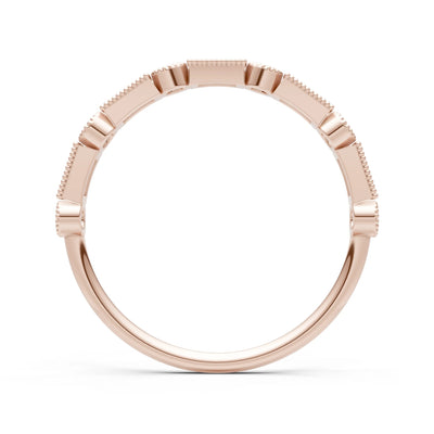 Dainty Alternating Gemstone Band - Baguette & Round