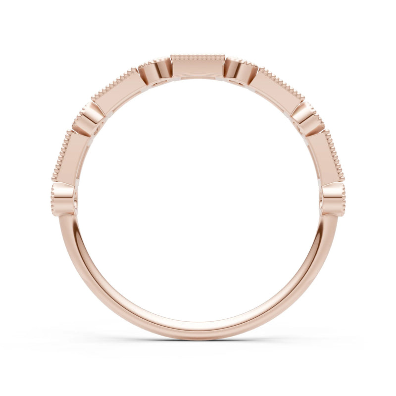 Dainty Alternating Gemstone Band - Baguette & Round