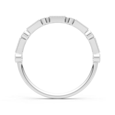 Dainty Alternating Gemstone Band - Baguette & Round
